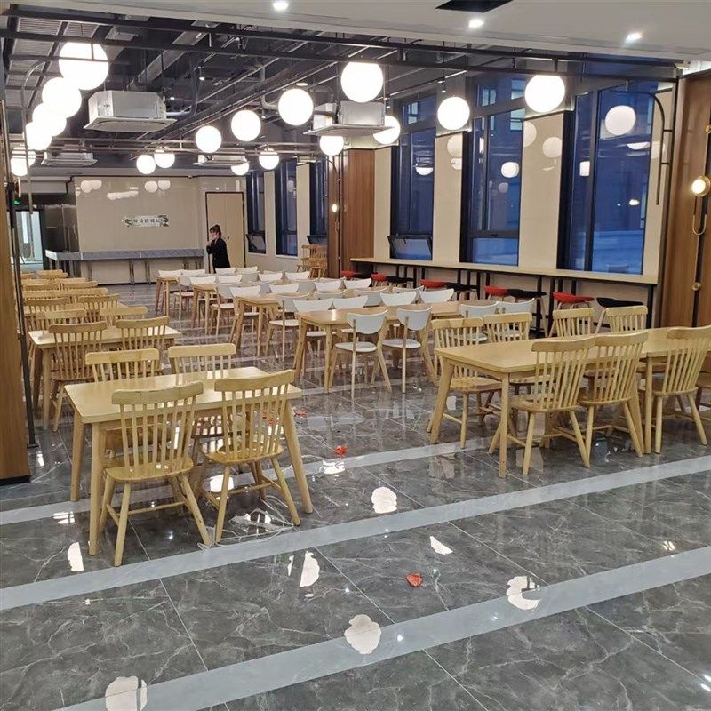 定制学校单位员工餐厅饭店食堂桌椅餐饮小吃店美食城快餐实木桌椅,商业/办公家具,食堂餐桌椅,淘宝优惠券,粉丝福利购,淘宝优惠卷