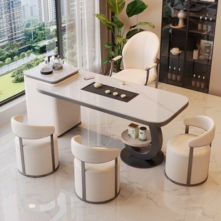 岩板阳台茶桌椅组合轻奢现代高级感烧水壶一体茶几客厅家用小茶台