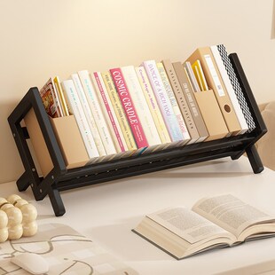 桌面书架置物架收纳办公室2024新款书桌上简易小型飘窗台儿童书柜