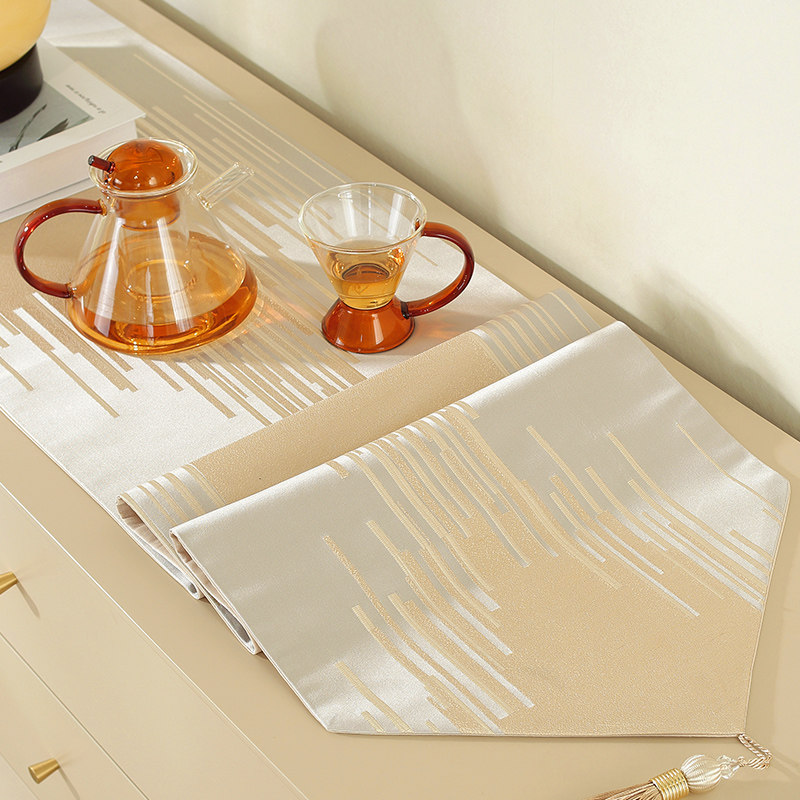 桌旗长条装饰北欧新中式桌布边柜五斗柜盖布餐桌茶几桌布简约茶旗