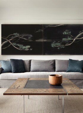 crisis art 6 艺术微喷 装饰画 松树 油画 挂画 客厅挂画