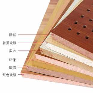 穿孔木吸音板 木质吸音板墙面防火环保吸音材料会议室吸音板厂家