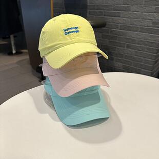 干棒球帽男女情侣出游旅行运动 潮搭街头防晒速干 夏季 黄色系时尚