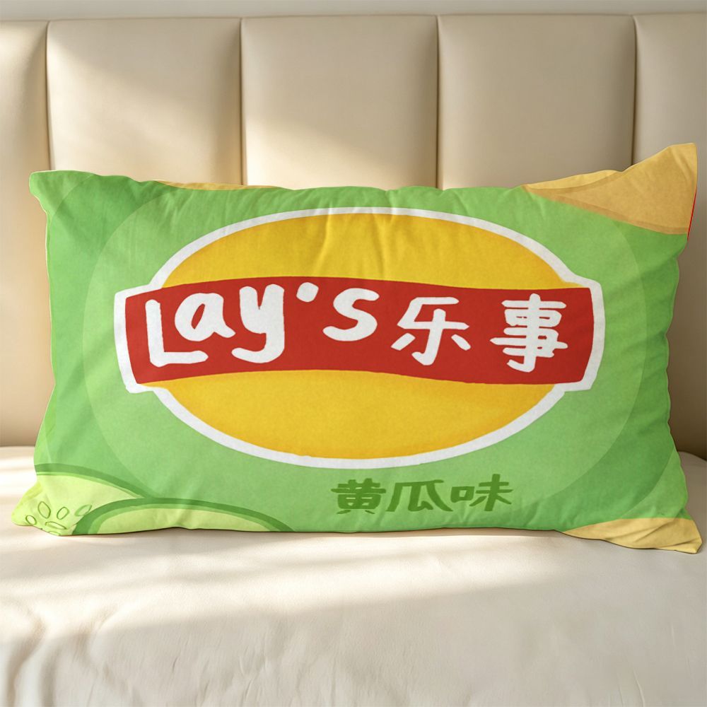 卡通乐事薯片抱枕趣味午休枕头卧室宿舍床头枕可拆洗枕套生日礼物