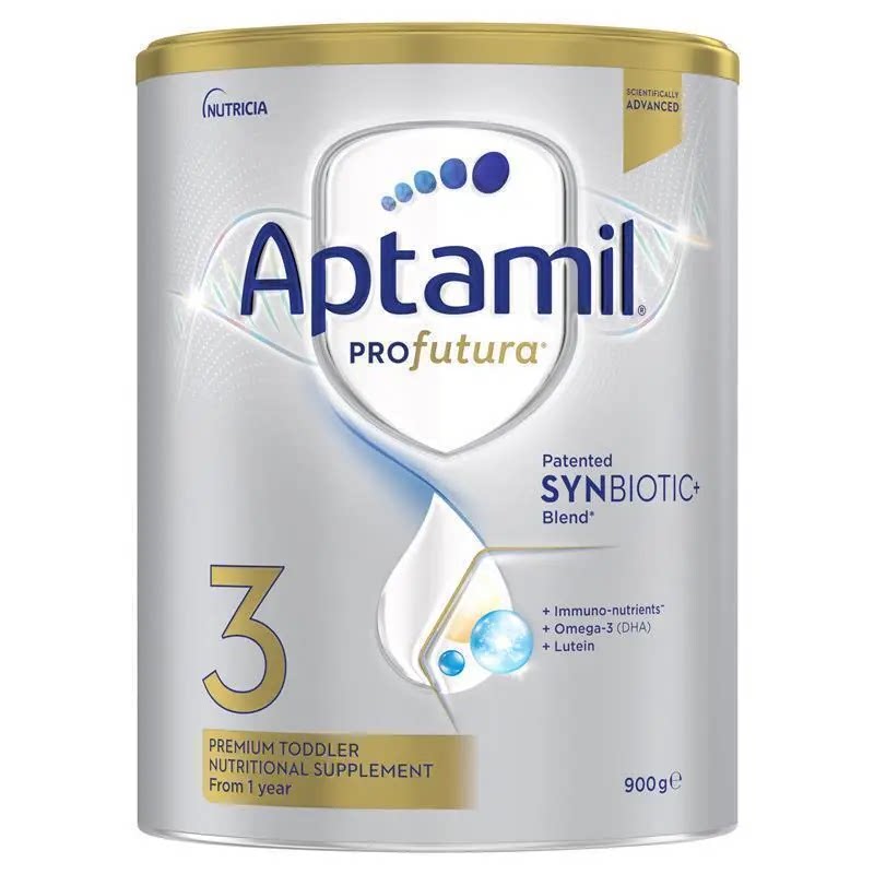 【2罐发】Aptamil爱他美白金装婴幼儿配方奶粉3段900g1-3岁原装