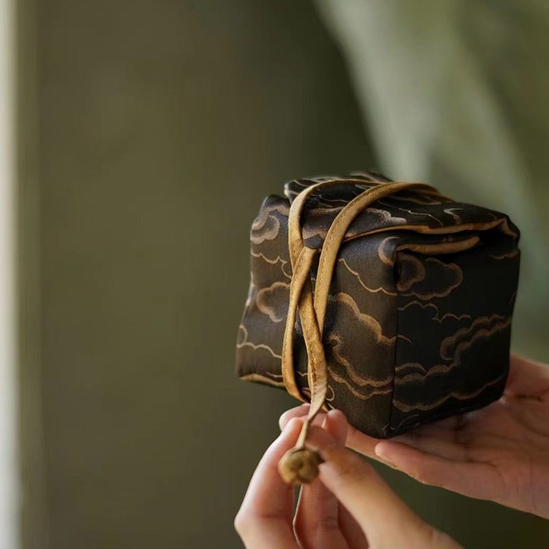 手工香云纱杯袋小壶主人杯便携收纳包布袋加厚保护袋中式复古