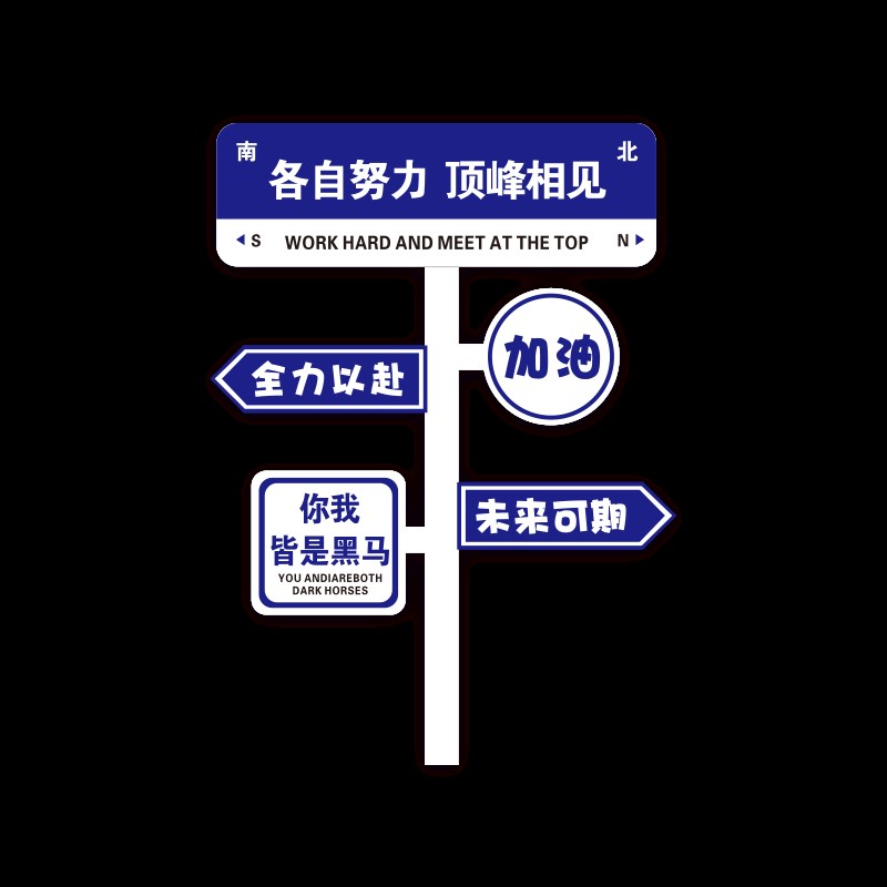 路牌班级布置教室装饰文化墙贴纸小学初三励志标语中高考激励文字
