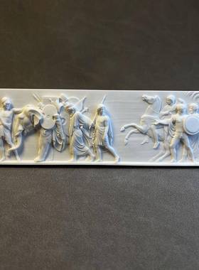 复古艺术石膏浮雕立体装饰画相框画心桌面摆件酒柜书架装饰礼物