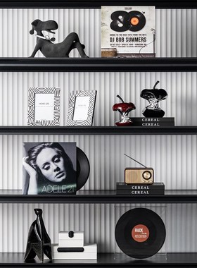 高级感轻奢样板间书柜装饰品摆件办公室客厅电视柜软装艺术品组合