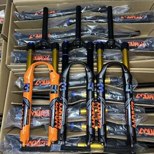 玛卡威山地自行车前叉34管120行程超软避震快拆可锁死气压前叉