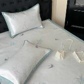 月亮睡了山野间新中式 国风冰藤席冰丝席凉席裸睡三件套夏凉席软席