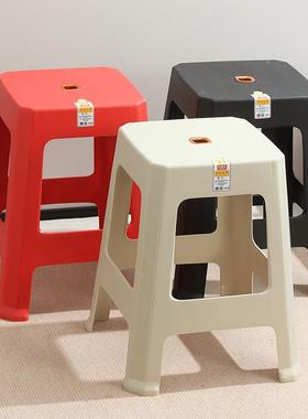 加厚塑料凳子CMCM时尚家用展会防滑餐桌凳聚会熟胶板凳垫脚椅