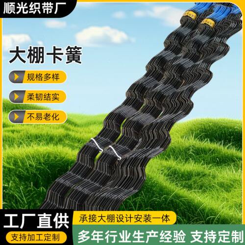 镀锌卡槽卡扣温室大棚配件北京卡簧防风震缓冲压膜卡簧