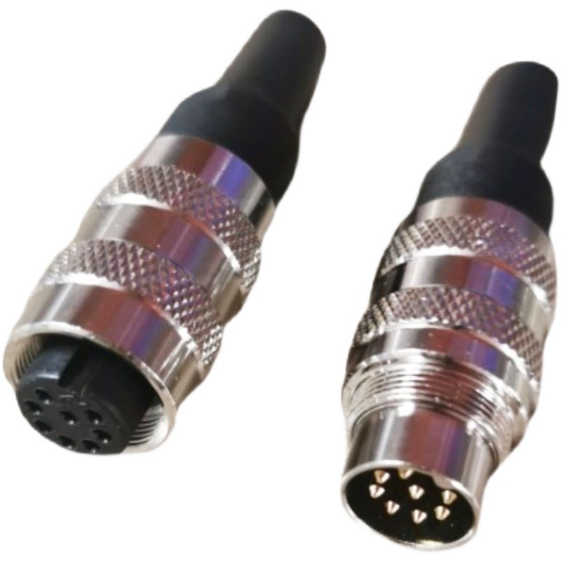 瓦格纳C4静电喷m枪八芯插头插座自动喷枪电源线连接线八孔接头