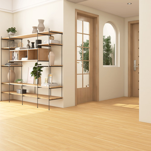 日式奶油风平面200x1200木纹瓷砖 客餐厅卧室厨房防滑耐磨地砖