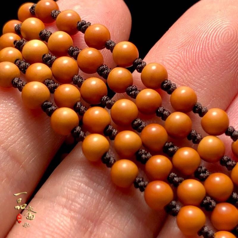 橄榄核项链圆珠链长串脖挂核雕手串108颗佛珠文玩单籽挂件吊坠绳