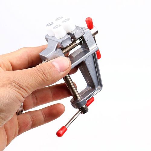 迷你台钳夹家用小型桌p虎台虎钳工作台微型平口钳木工雕刻固定夹