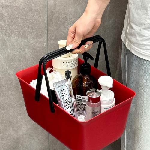 浴筐新款浴室洗漱用品手提篮化妆室洗澡提篮大容量洗澡篮篮子
