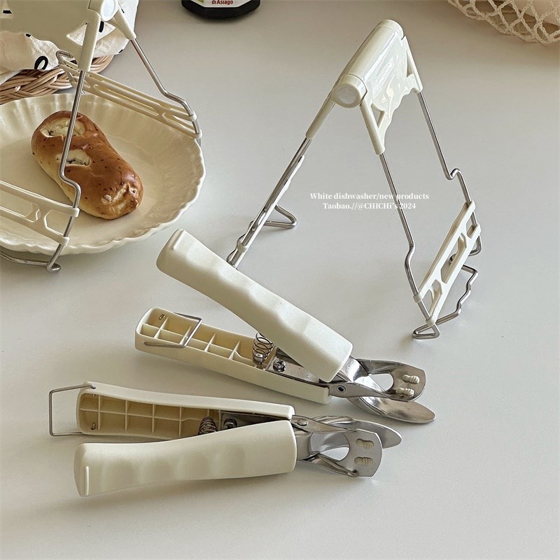 厨房实用小e工具~不锈钢硅胶防烫防滑碗盘提取夹微波炉蒸锅取碗器