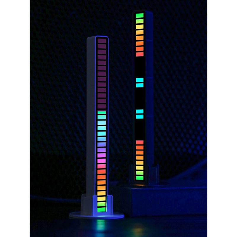 RGB拾音氛围灯 声控音乐t节奏灯电竞桌面摆件APP遥控vfz拾音灯车