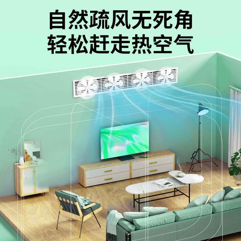 空调防直吹疏e风器小风扇中央空调出风口疏散挡风玻璃风板挂式空
