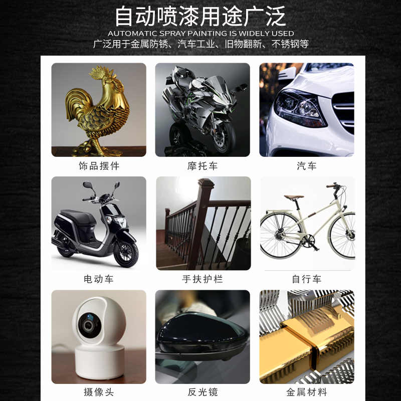 2K清漆自e喷漆汽车双组份烤漆轮毂卡钳光油透明漆黑白手摇喷漆