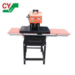 厂家气动烫画机下滑式 热转印机成衣可套压烫机 气动双工位抱枕服装