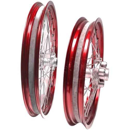 CQR250越野摩托车配件前21后18寸铝合金轮毂鼓芯钢圈轮子滚子总成