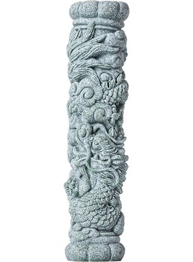 创意莲花台小盘龙柱茶宠茶玩摆件国潮精品鱼缸造景客厅桌面装饰品