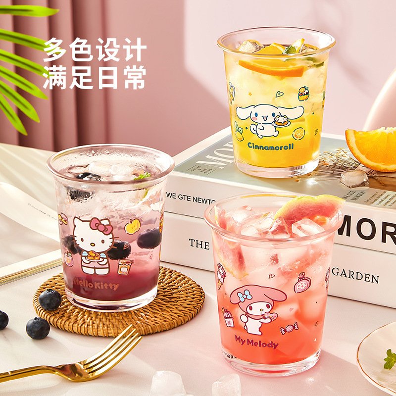 三丽鸥玻璃杯子女生可爱家用高颜值咖啡饮料杯茶杯办公室M