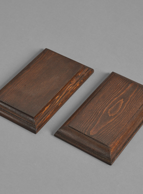 蘑菇空间全手工做旧实木底座 开关底G座 老式开关底盘复古开关座