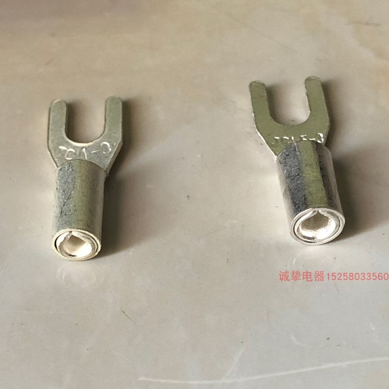 JY叉型船用端子JC1/1.5/2.5/4/6/10-3/4/5/6带U铜套铜鼻子接线端