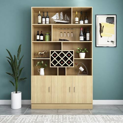 酒柜靠墙落地现代家用简约客厅餐厅餐边柜小红酒柜玄关隔断柜定制