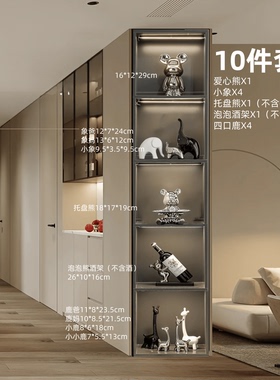 轻奢暴力熊摆件简约一整套组合北欧高颜值客厅酒柜电视柜装饰品