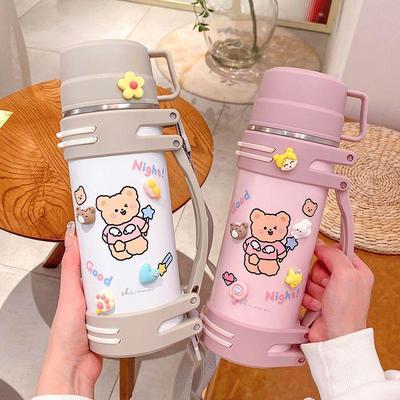 1200ml大容量旅行壶高颜值宝妈户外便携泡奶保温杯男女生车载水杯