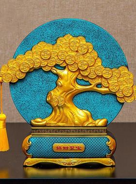 活性炭雕招财树发财树钱袋