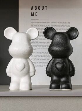 极简风网红暴力熊摆件套装现代客厅玄关电视酒柜子轻奢餐边柜装饰