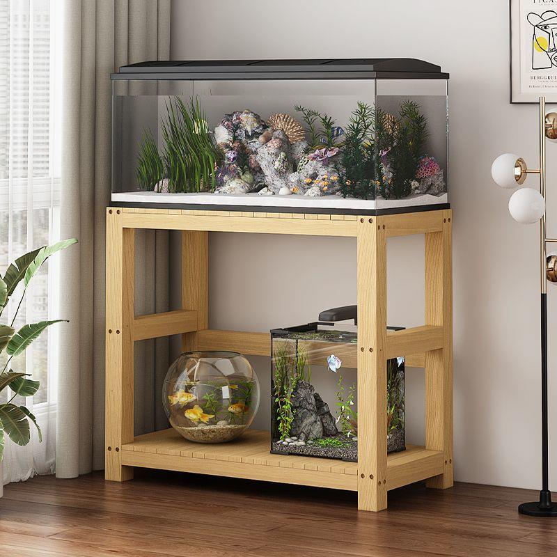 实木鱼缸架加粗多层专用底柜松木草缸架过滤箱底座专用托架置物架
