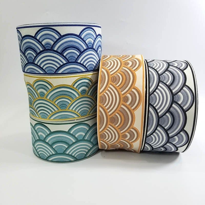 宽9cm窗帘花边装饰汉服提花织带沙发包边坐垫抱枕拼接装饰辅料diy