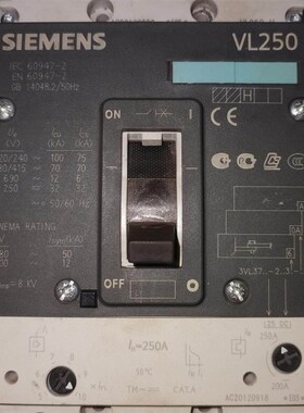 断路器3VL3725-2AA36-0AA0  250A
