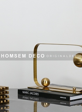 现代样板a间不锈钢花器装饰品客厅桌面橱柜装饰柜软装金属家居摆