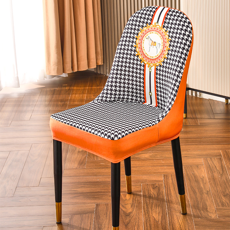 四季通用弧形椅子套凳子轻奢通用2022J新款餐桌椅子座椅餐椅套罩