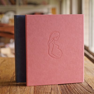 皮质产检资料册A4孕检报告单子活页夹A5收纳册孕妇记录册孕期B超