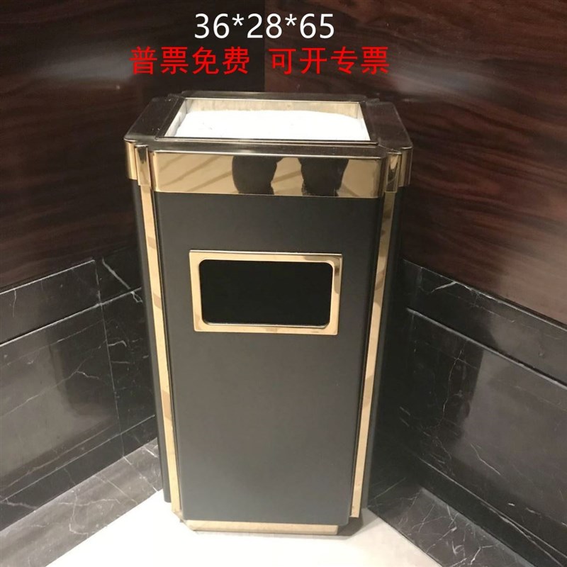 酒店垃圾桶不锈钢大堂商用烟灰缸立式走廊商场电梯口定制果皮箱