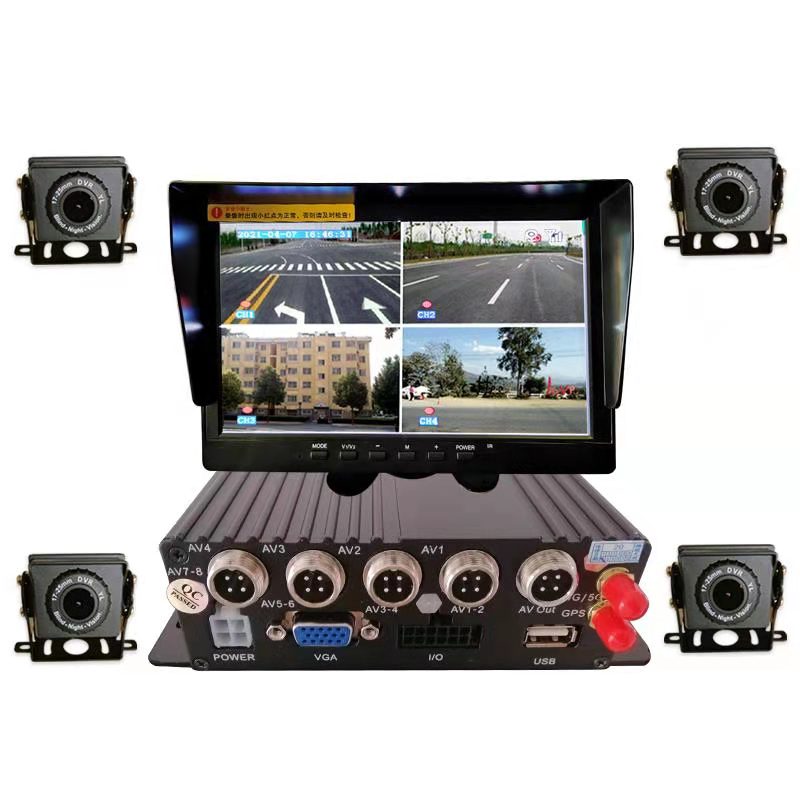 货车记录仪倒车影像12oV24V四五六八路监控手机远程定位24小时停
