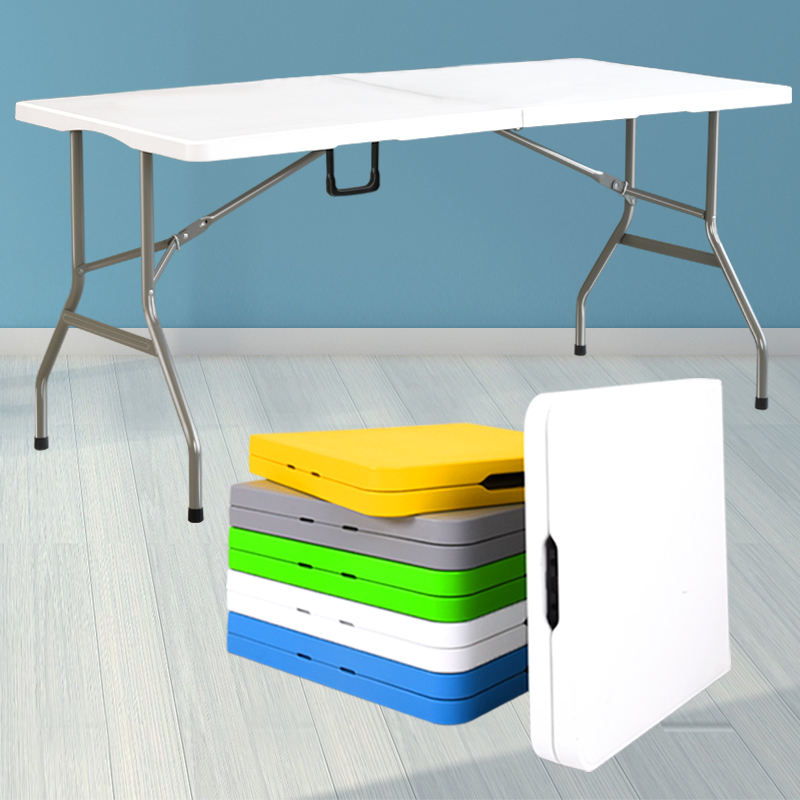 折叠餐桌子户f外摆摊便携式家用长条桌简易长方形桌椅学习吃饭小