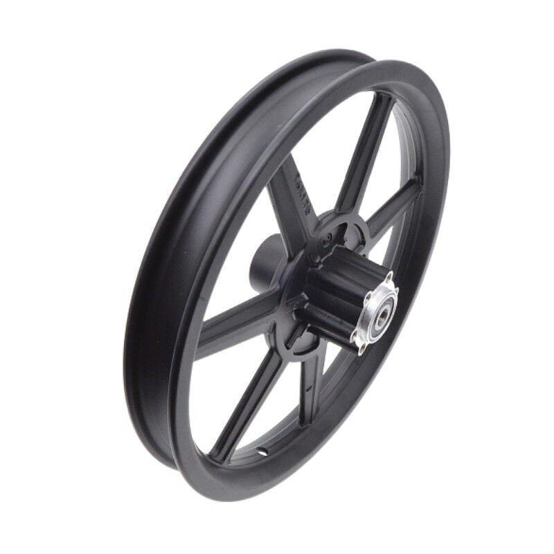 代驾车前轮1f4寸12寸折叠电动车锂电车碟刹前轮毂铝合金一体轮改