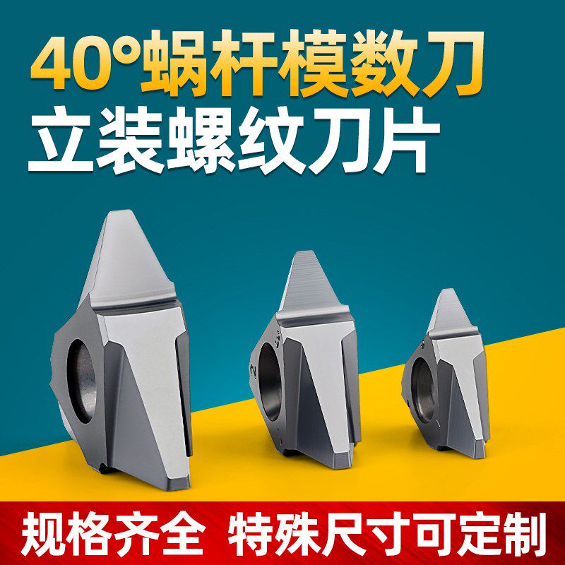 蜗杆40度模数立装螺纹刀片o不锈钢三角形梯形27VER/22VER M1/2/2.