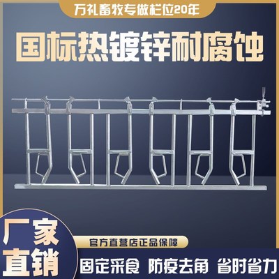 自锁圆形牛颈夹卧床斜边式牛颈枷牛围栏羊脖夹R牛劲夹牛场养殖设