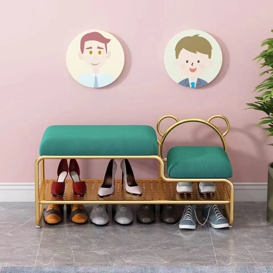 北欧入户门换鞋凳鞋柜p一体家用门口简约现代软包坐垫儿童换鞋凳